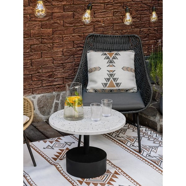 Tappeto da esterno bifacciale beige e marrone in plastica riciclata , 90 x 150 cm Afra - Green Decore-image-4