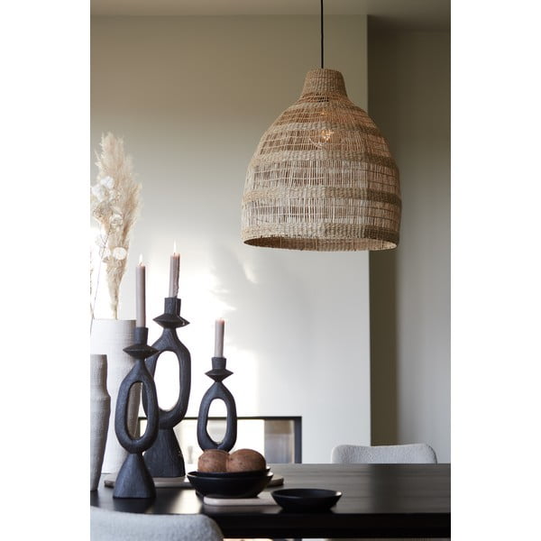 Lampadario in colore naturale con paralume in seagrass ø 50 cm Sagar - Light & Living-image-3