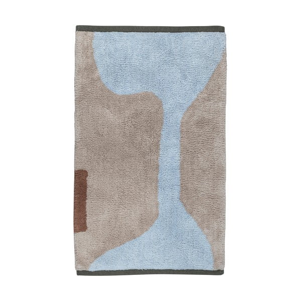 Tappeto lavabile in cotone azzurro e beige 50x80 cm Figura - Mette Ditmer Denmark