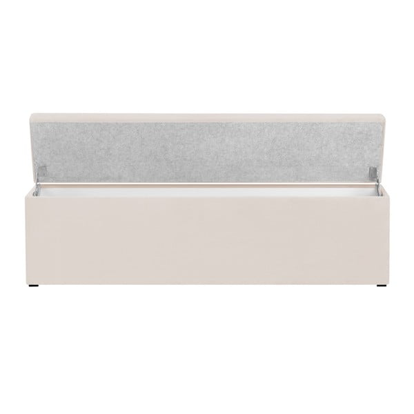 Krémově bílá lavice s úložným prostorem Cosmopolitan Design Los Angeles, šířka 140 cm-image-4