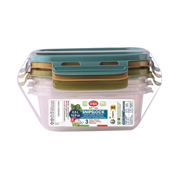 Scatole per alimenti in set 3 pz Snipslock – Snips-image-2
