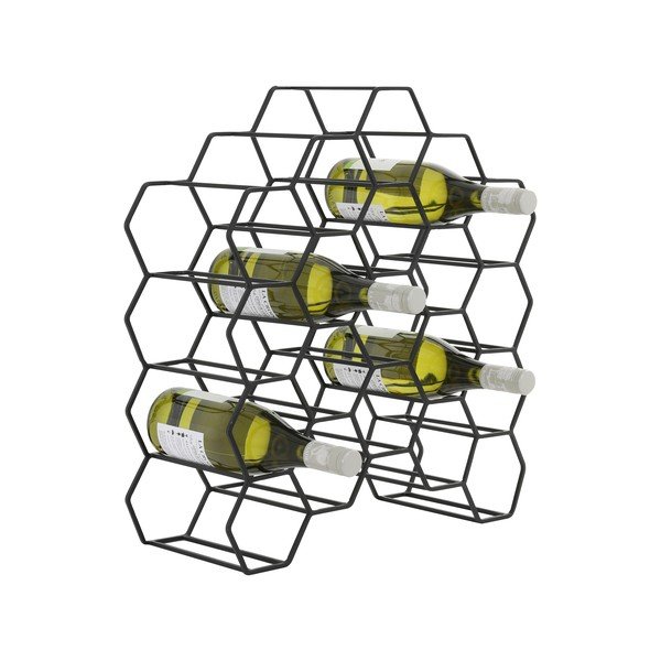 Portabottiglie in metallo nero per 12 bottiglie Salbris - Light & Living-image-4