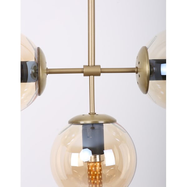 Plafoniera dorata con paralume in vetro ø 15 cm Seagull – Squid Lighting-image-2