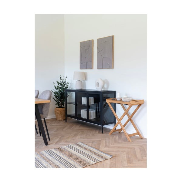 Lampada da tavolo color crema con paralume in tessuto (altezza 47 cm) Croft - House Nordic-image-3