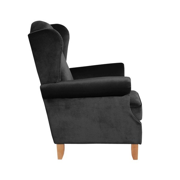Poltrona in velluto nero Verita Velvet - Max Winzer-image-1