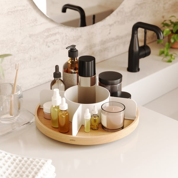 Organizer da bagno in legno in colore naturale Bellwood - Umbra-image-1