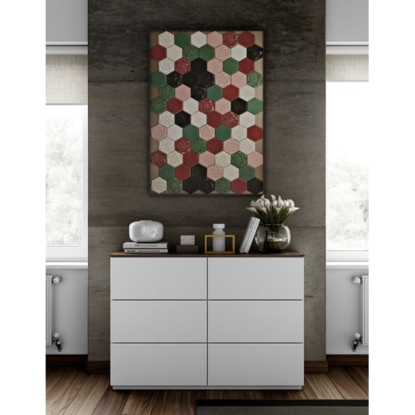 Cassettiera bassa bianca/marrone 120x84 cm Join - TemaHome-image-1