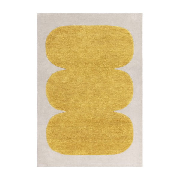 Tappeto in lana giallo ocra tessuto a mano 160x230 cm Canvas - Asiatic Carpets