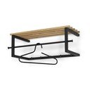 Attaccapanni da parete nero/di colore naturale in metallo con scaffale 76 cm Marco – Spinder Design