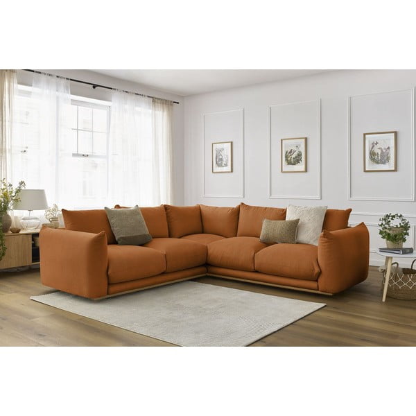 Divano angolare arancione Ernest – Bobochic Paris-image-1