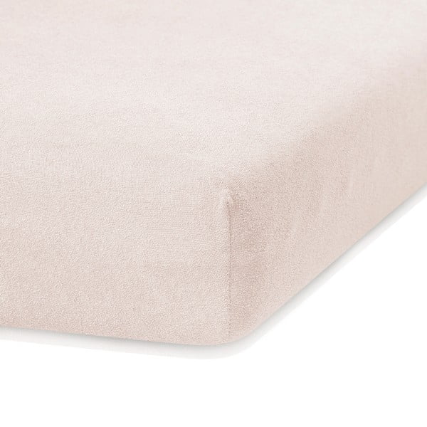 Lenzuolo con angoli beige in terry 240x220 cm Ruby – Restilo-image-1