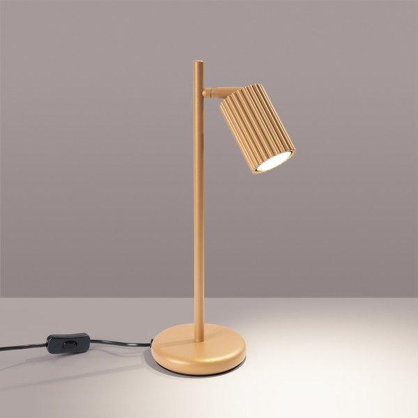 Lampada da tavolo dorata (altezza totale 43 cm) Gleam – Sollux-image-2