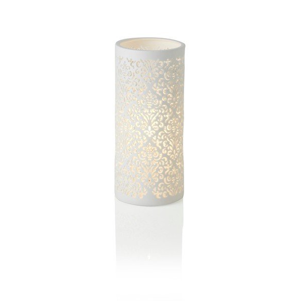 Lampada da tavolo in porcellana Jacquard, altezza 28 cm - Brandani-image-1