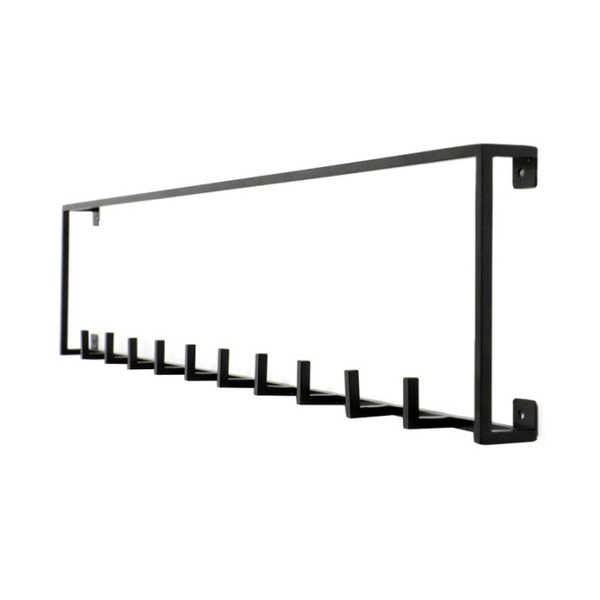 Appendiabiti da parete in ferro nero Emily, 16 x 82,8 cm Joy - Canett
