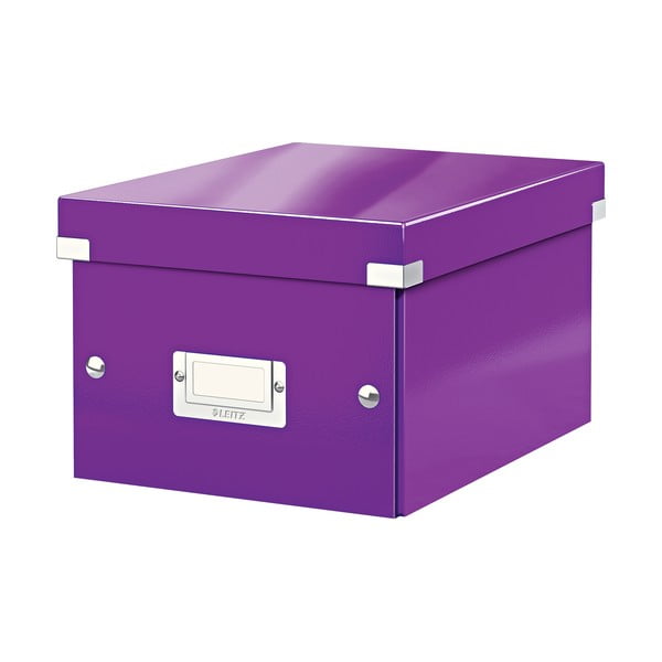 Scatola di cartone viola con coperchio 22x28x16 cm Click&Store - Leitz