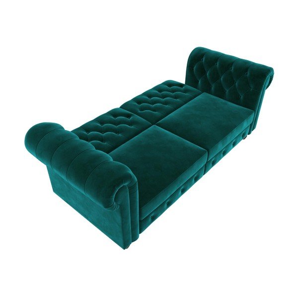 Divano letto verde con superficie in velluto Felix - Støraa-image-3