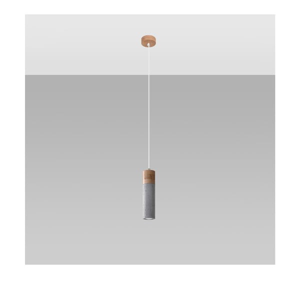 Lampada a sospensione grigia ø 7 cm Susanna - Sollux-image-2