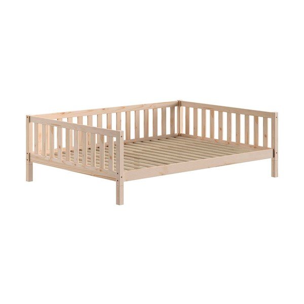 Letto da bambini a forma di casa di colore naturale in pino massiccio con rete inclusa 140x200 cm Dallas – Vipack-image-4
