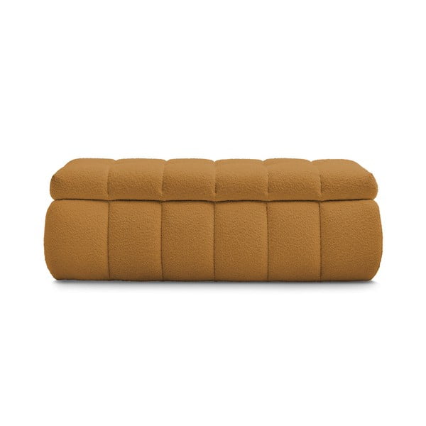 Panca in tessuto bouclé color senape Mont Blanc - Bobochic Paris-image-4