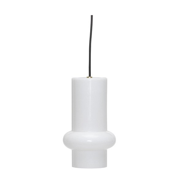 Lampadario bianco in vetro ø 15 cm Pilule – Hübsch