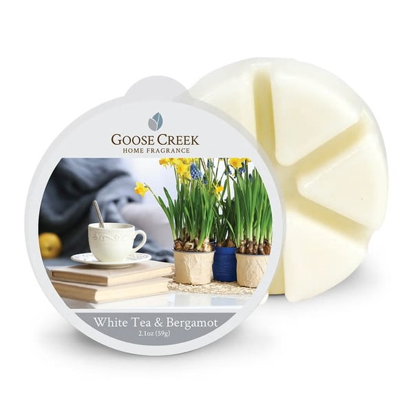 Cera per aromaterapia Tè bianco con bergamotto, 65 ore di combustione - Goose Creek