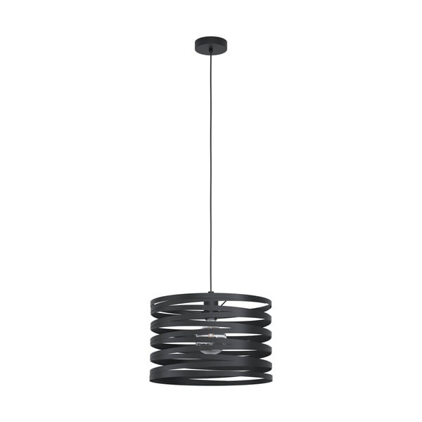 Lampadario nero con paralume in metallo ø 37 cm CREMELLA – EGLO