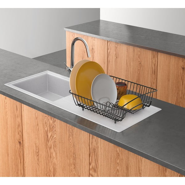 Scolapasta quadrato nero in acciaio inox Lava - Metaltex-image-1