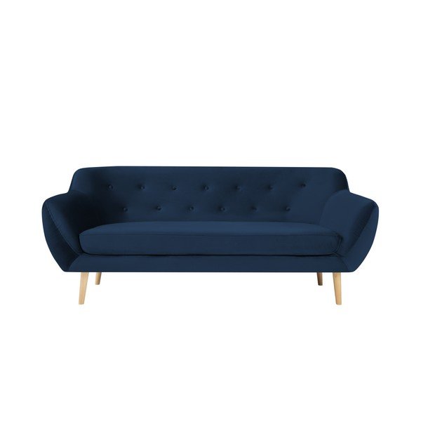 Divano a tre posti blu scuro Amelie - Mazzini Sofas
