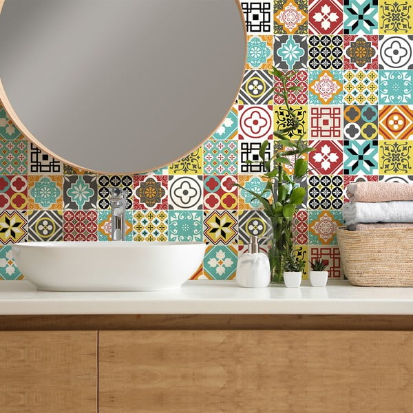 Set di 24 adesivi murali Montecito, 15 x 15 cm - Ambiance-image-3