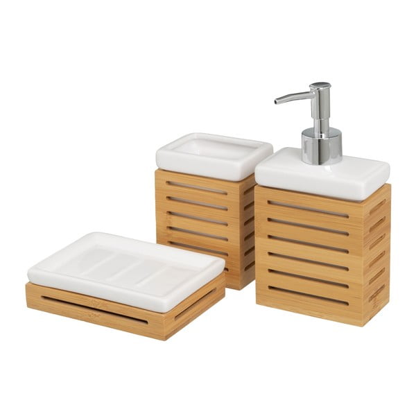 Set di accessori da bagno in bambù in colore naturale - Casa Selección