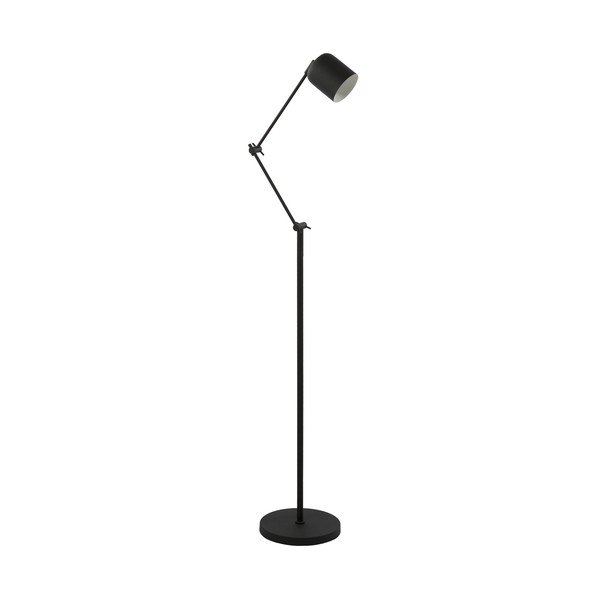 Lampada da terra nera con intensità regolabile (altezza totale 150 cm) Rijeka – Light & Living