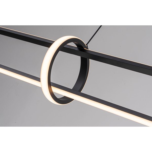 Lampadario LED nero in metallo Alken – Bizzotto-image-3