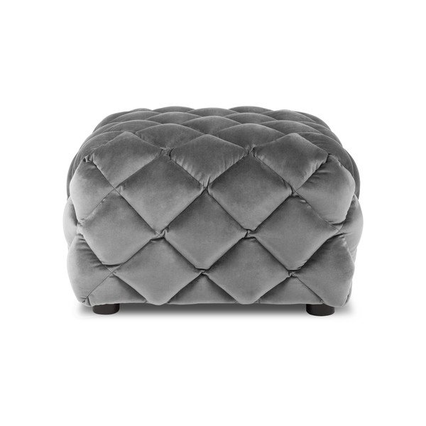 Sgabello in velluto grigio chiaro Flandrin - Interieurs 86-image-2
