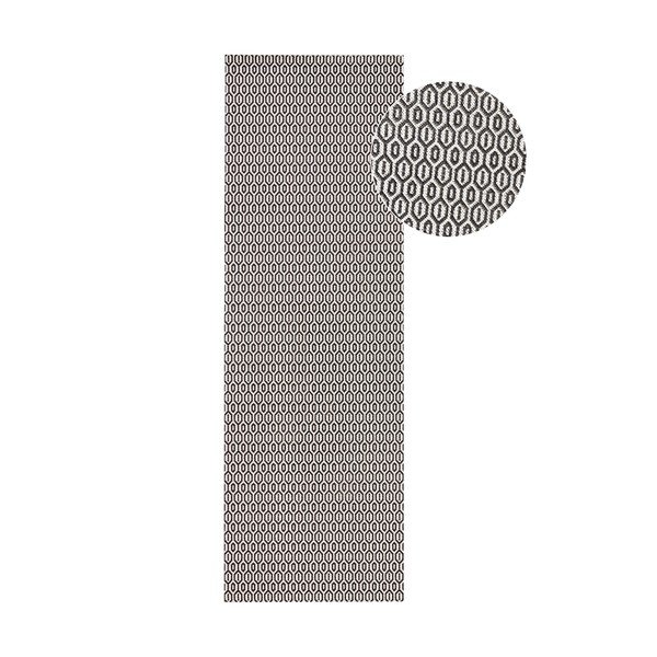 Runner da esterno in bianco e nero, 80 x 200 cm Coin - NORTHRUGS
