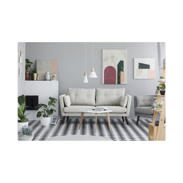 Divano a 3 posti beige chiaro Elena - Mazzini Sofas-image-2
