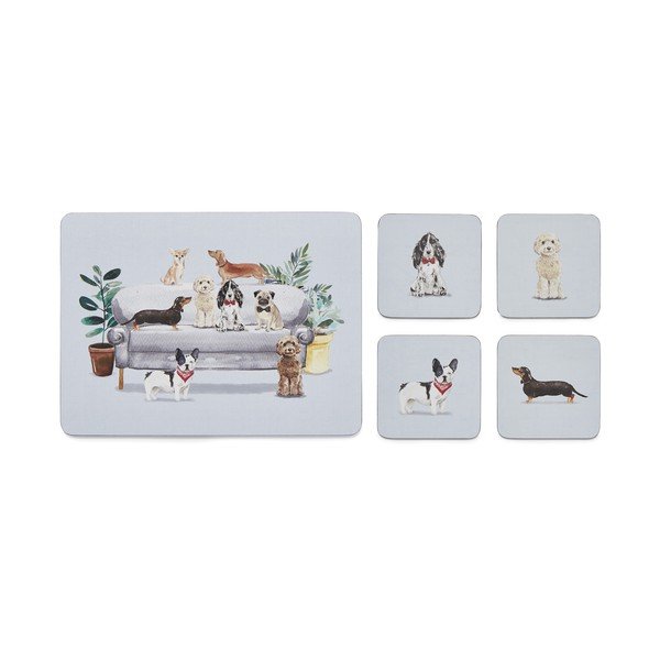 Set di tovagliette e sottobicchieri Curious Dogs - Cooksmart ®-image-3
