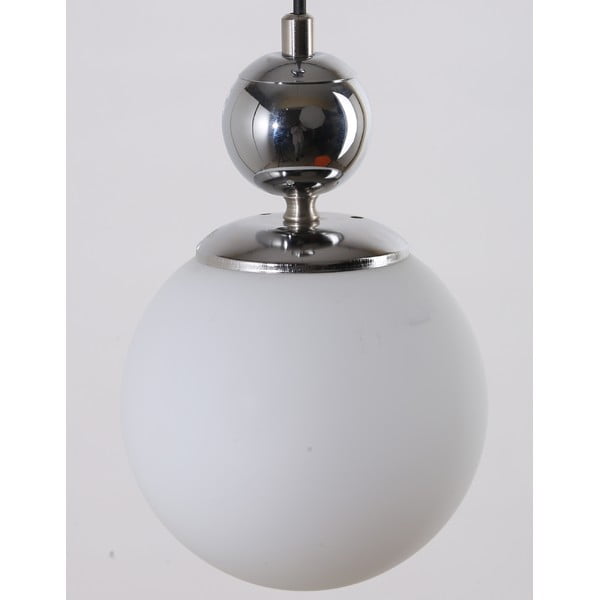 Lampadario argentato con paralume in vetro ø 15 cm Marble – Squid Lighting-image-1