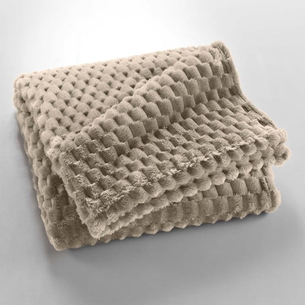 Coperta grigio tortora in microflanella 125x150 cm Mini Frosty – douceur d'intérieur