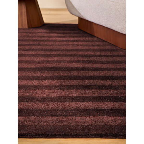 Tappeto burgundy in fibre riciclate tessuto a mano 160x230 cm Connor – MADE-image-3