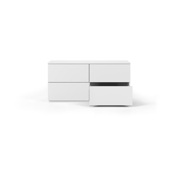 Cassettiera bassa bianca 120x54 cm Join - TemaHome-image-3
