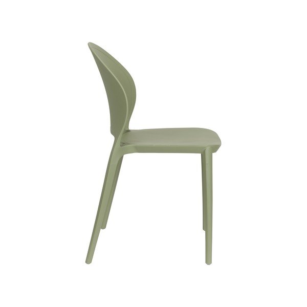 Sedia da giardino in plastica verde Sjoerd - White Label-image-3