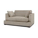 Poltrona beige con rivestimento in velluto a coste Mobby – Scandic