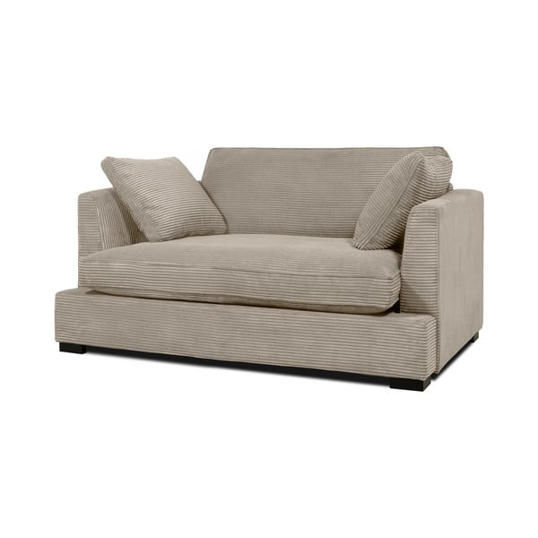 Divano in velluto a coste beige 132 cm Mobby - Scandic-image-2