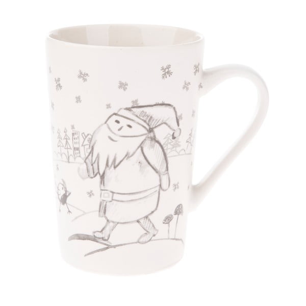 Tazza in porcellana bianca con motivo di Babbo Natale - Dakls