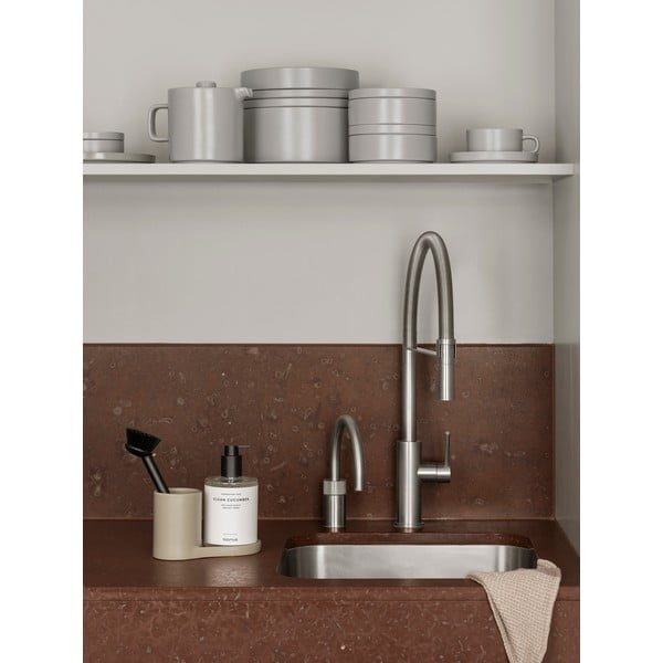 Supporto per detersivo grigio chiaro in gres Piro – Blomus-image-1