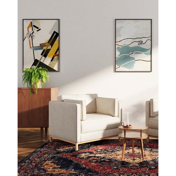 Poltrona relax in velluto beige Celerio - Ame Yens-image-1