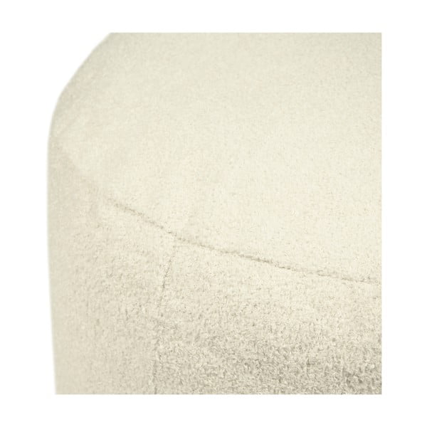 Poggiapiedi marrone con rivestimento in bouclé Om 60 – SLOWDOWN-image-3