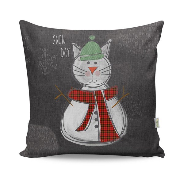 Cuscino reversibile Mr. Snowman, 43 x 43 cm - Gravel