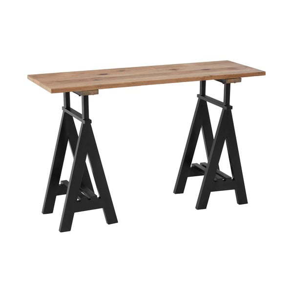 Consolle con piano in legno di pino di colore naturale 45x130 cm Hampstead - Premier Housewares-image-2