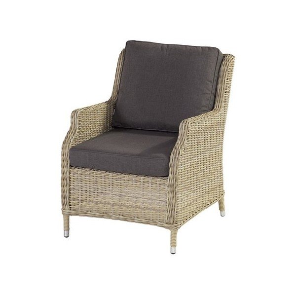 Set da giardino in rattan artificiale in colore naturale per 5 persone Melania - Hartman-image-1